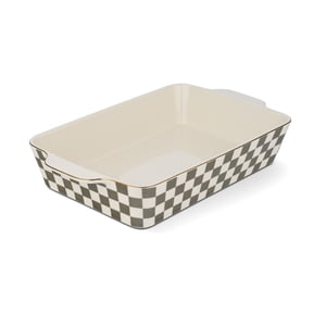 Thyme & Table 9x13 Green Checkered Ceramic Baking Dish