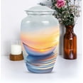 thumbnail image 4 of Tranquil Serenity at Dusk Boat - Urn For Burial In Ground - Decorative Large Urn for Ashes - Elegant Funeral Urns 10 Inch, 4 of 5
