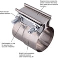 thumbnail image 2 of GHSDFBB 3" Inch Lap Joint Exhaust Clamp,T304 Stainless Steel Muffler Band Clamp for 3" Inner Diameter to 3" Outer Diameter Turbo Downpipe Tip Exhaust System Connection 2PCS, 2 of 7