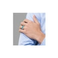 thumbnail image 3 of Mens Polished Titanium Band Ring with Turquoise Inlay (8mm), 3 of 4