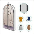 thumbnail image 3 of MERILER Foldable Garment Bag for Closet Storage and Travel - Large Suit Bag with Two Transparent Windows for Suits, Skirts, and Jackets, 3 of 6