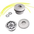 thumbnail image 1 of ZHAOCHENG Juego de 2 cabezales de desbrozadora, cabezales de corte de aluminio, cabezales de corte universales para accesorios de cortacésped, 1 of 5