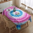 thumbnail image 2 of Colorful Mandala Tie Dye Pattern Rectangle Tablecloth 60"x84",Waterproof Polyester Rectangle Table Cloth, Wipeable Spillproof Polyester Tablecloth for Dining, Camping, Indoor and Outdoor, 2 of 5