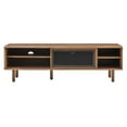 thumbnail image 5 of Media TV Stand Console Table, Walnut, Wood, Metal, Industrial Living Room Lounge Cafe Lobby Hospitality Restaurant, Modern Contemporary HB34576, 5 of 10