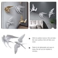 thumbnail image 6 of FRCOLOR 2Pcs White Resin Swallow Wall Decorations Living Room Bird Ornament for Home Decor, 6 of 6