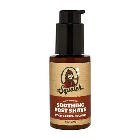 Dr. Squatch Post Shave for Men - Soothing  Moisturizing - No Harmful Ingredients - Manly Fragrance - Wood Barrel Bourbon (2.5 fl oz)