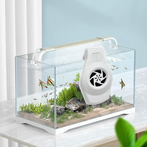 Ventilador enfriador de acuario, ventiladores de refrigeración de acuario Ventilador de control de temperatura de acuario con cable USB para camarones Blanco Salvador enfriador de acuario