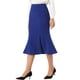 thumbnail image 4 of Falda de lápiz midi de cola de pez con decoración metálica de cintura alta para mujeres Inspire Chic XL azul real, 4 of 5