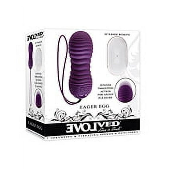Evolved Eager Egg Vibrating & Thrusting Egg W/remote - Purple