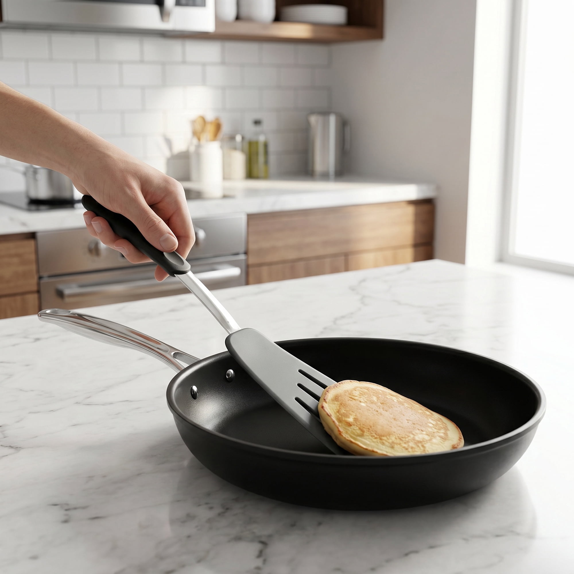Unique Bargains Kitchen Utensils Set with Heat-Resistant Spatula Tools Black 13.8x3.9 inch