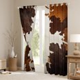 thumbnail image 3 of Homewish Rsutic Cow Hide Black Out Curtains,Country Farmhouse Lodge Curtains Pack of 2 (42x63 Each),Brown Beige Bedroom Curtains For Girls,Breathable Home Decor, 3 of 6