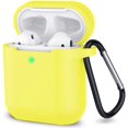 thumbnail image 1 of AirPods Case, Full Protective Silicone AirPods Accessories Cover Compatible with AirPods 1&2 Wireless and Wired Charging Case(Front LED Visible),Light Yellow, 1 of 6