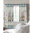 thumbnail image 4 of Happy Easter Blackout Curtains for Bedroom Living Room Darkening Curtains 84 Inch Length 2 Panels Set Spring Gnomes Rabbit Eggs Floral Lattice Window Curtain Window Treatment Grommet Drapes 42"x84", 4 of 9