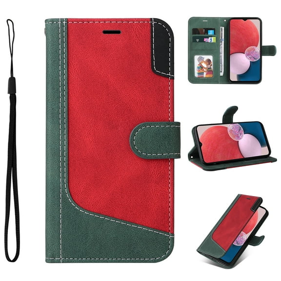 Wallet Case for Samsung Galaxy S25 Plus, Buisiness Luxury PU Leather Cover with Credit Card Slots Holder, Flip Kickstand Shockproof Protective Phone Case for Samsung Galaxy S25 Plus, Green