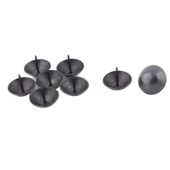 Home Furniture Metal Upholstery Thumb Tack Nail Pushpin Black 30 x 25mm 8pcs