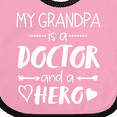 thumbnail image 4 of Inktastic My Grandpa is a Doctor and a Hero Boys or Girls Baby Bib, 4 of 4
