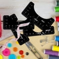 thumbnail image 3 of Ruler  Neck Pvc Black 4Pcs Acrylic For Making T-Shirts Designed Calibration Tool, 3 of 9