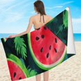 thumbnail image 2 of Creowell Watermelon Leaves Microfiber Beach Towels for Adults 30x60in, 2 of 7