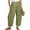 Light Green, variant on Barrel Cotton Linen Pants for Women Trendy High Waisted Drawstring Wide Leg Leopard Print Pants