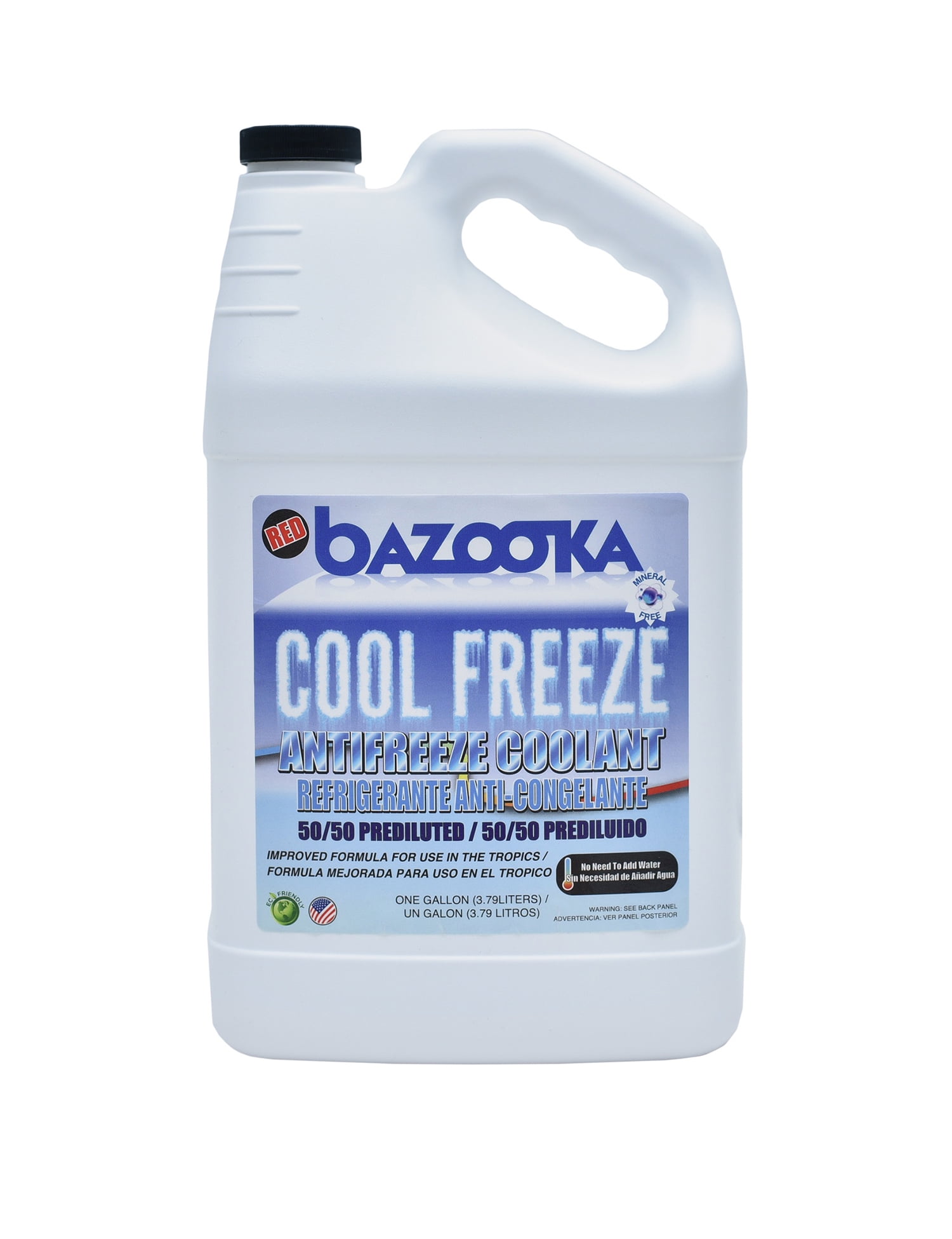 (2 pack) Bazooka Cool Freeze Antifreeze Coolant 50/50 Prediluted, 1 gallon