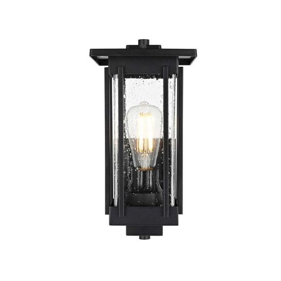 Elegant Lighting Melvale 7" Outdoor Pendant In Black