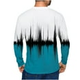 thumbnail image 3 of DPTALR T-Shirt Décontracté à Col Rond pour Hommes, Imprimé Vague Électrique, 3 of 5