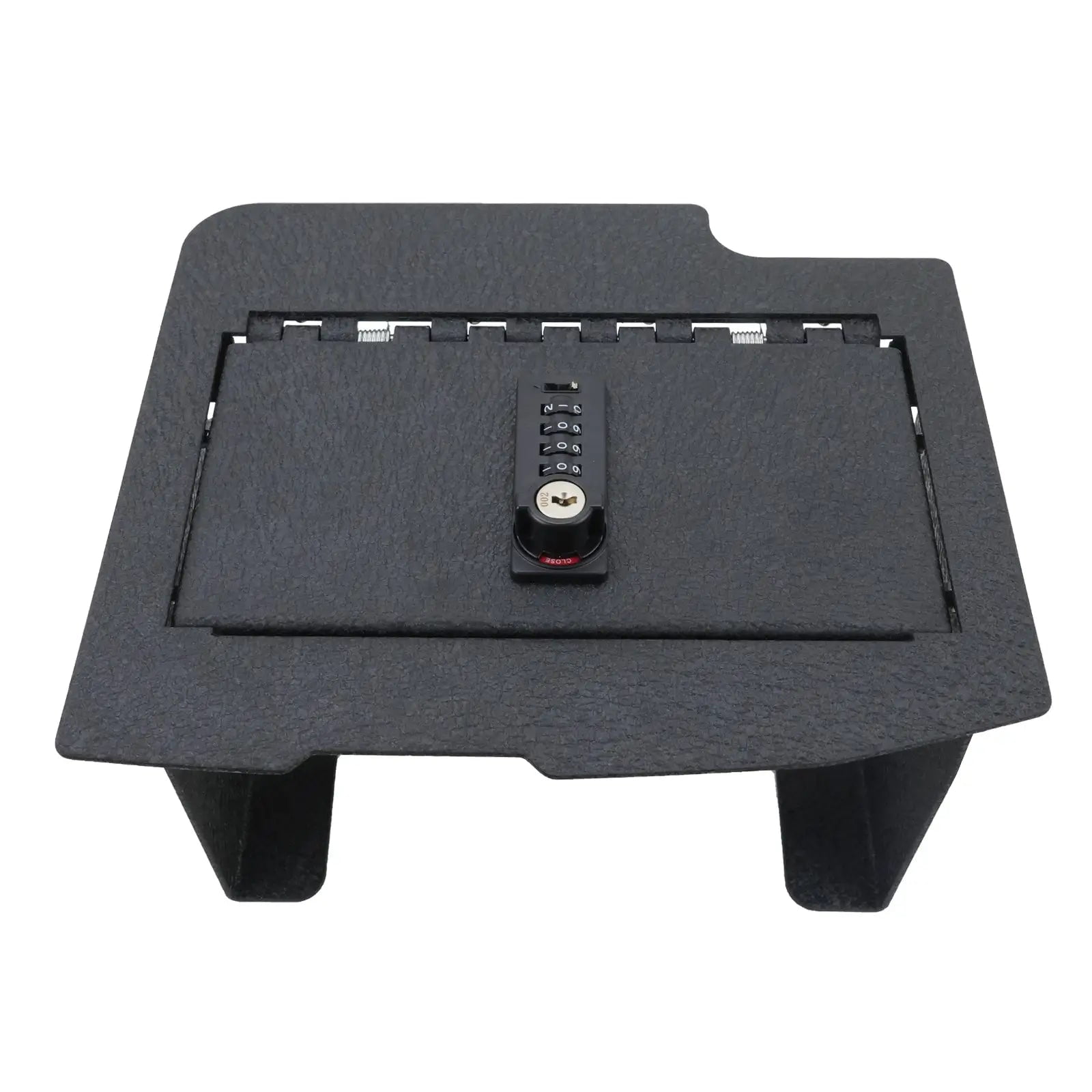 Center Console Gun Safe Vault - WASAI Console Lock Box Compatible with 2013-2018 Dodge Ram 1500/2500/3500 with CD Player, 4-Digit Combo Lock with Key.