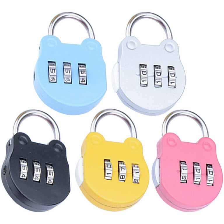 LF] 5PCS Combination Lock 3-digit Padlock Keyless School Work Gym Lockers