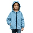 thumbnail image 3 of Loopsun Kids Boys Girls Winter Outerwear Jackets 5-16Y Solid Raglan Sleeve Zip Pockets Waterproof Hooded Coats, 3 of 5