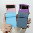 thumbnail image 3 of Allytech Case for Samsung Galaxy Z Flip 4 (5G) 2022, Luxury Gradient Color Hard Shockproof Protective Folding Slim Cover for Samsung Z Flip4 2022, Purple + Gray, 3 of 5