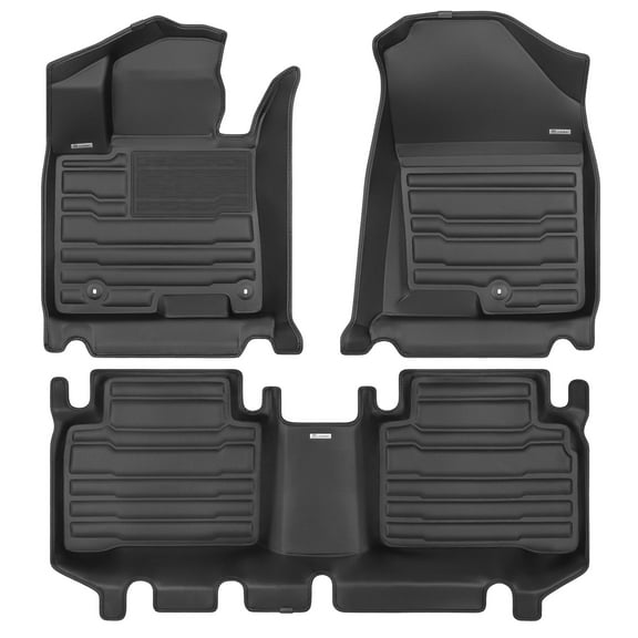 TuxMat - For Hyundai Tucson 2022-2026 Models - Custom Car Mats - Maximum Coverage, All Weather, Laser Measured - This Full Set Includes 1st and 2nd Rows