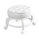 thumbnail image 2 of Taburete de pedicura redondo con asiento bajo giratorio de 360 degree, resistente y cómodo. blanco, 2 of 9