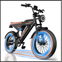 Electric Bike for Adults, 500W Motor 20MPH, 48V 13Ah Battery 40-65Miles Ebike Moped Style, 20*4.0'' Fat Tire Electric Dirt Bike, Off Road Electric Bicycle with Full Suspension and 7-Speed