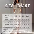 thumbnail image 4 of Morttic Women's Geometric Print Sleeveless Midi Dress – Crew Neck Button Detail with High Slit Stylish Office Dress Apricot，S, 4 of 4