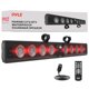 thumbnail image 1 of Pyle Sistema de altavoces con barra de sonido, barra de sonido envolvente de 8 x 30 W con Bluetooth, AUX, USB, iluminación RGB, control remoto, resistente al agua IPX5, diseño de aluminio perfecto par, 1 of 5