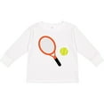 thumbnail image 3 of Inktastic Tennis Racket and Ball Boys or Girls Long Sleeve Toddler T-Shirt, 3 of 5