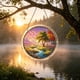 thumbnail image 5 of Round Acrylic Puzzle Suncatcher - Stained Glass Style Window Hanging Dreamy For Home Decor, 5 of 6