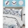 thumbnail image 4 of Blue Teal Dandelion Twin Size Down Alternative Comforter, Lightweight Comforter Quilt Bedding Set with Pillow Shams Dragonfly Modern Art Watercolor All Seasons Bed Comforter Duvet Insert 68"x86", 4 of 7