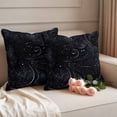 thumbnail image 2 of Black Outdoor Waterproof Pillow Covers, Modern Abstract Dot Starry Night Aesthetics Decorative Square Throw Pillowcase Sofa Cushion Sham for Patio/Couch/Chair, 24"x24" 2 Pack, 2 of 8