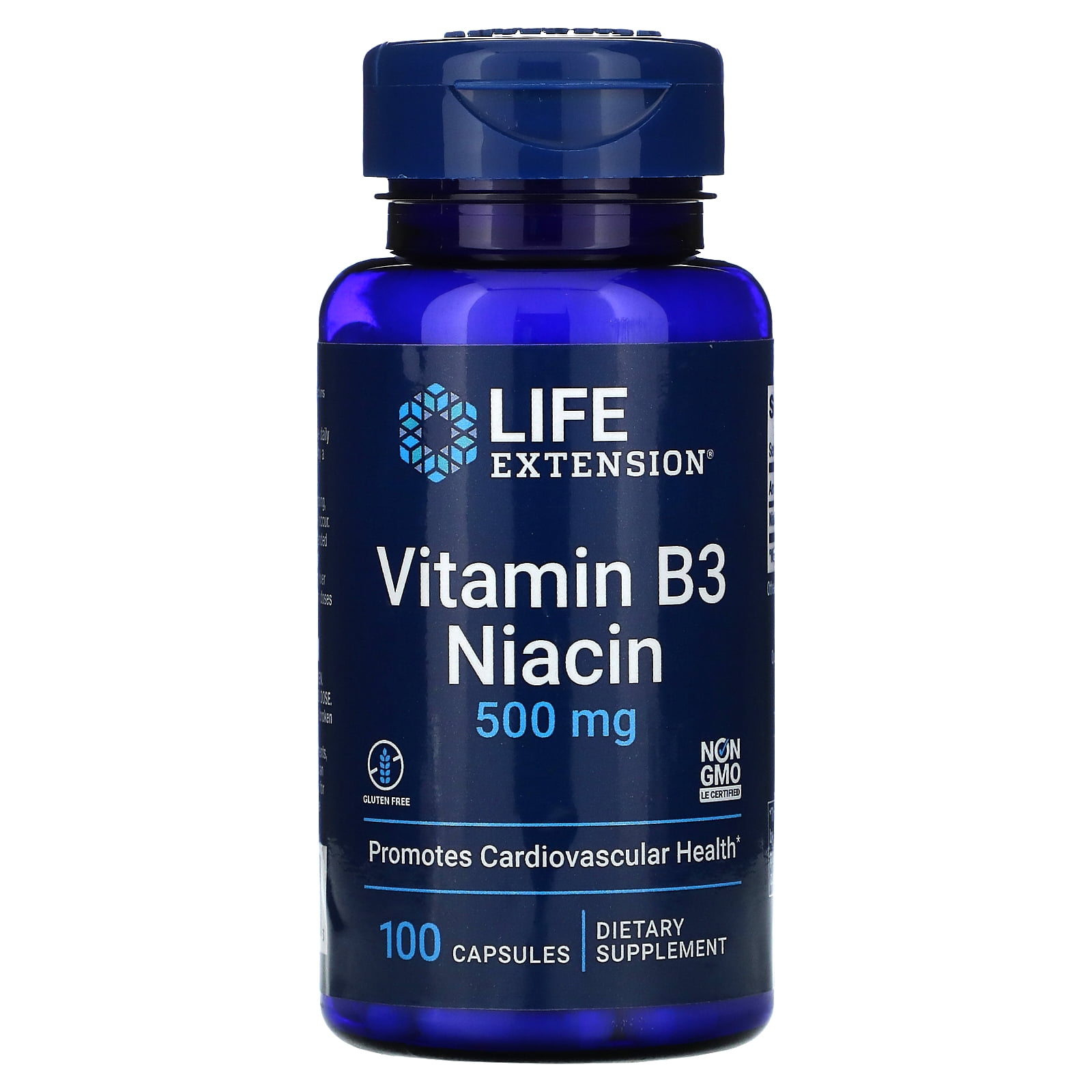 Life Extension Vitamin B3 Niacin 500 mg 100 Caps