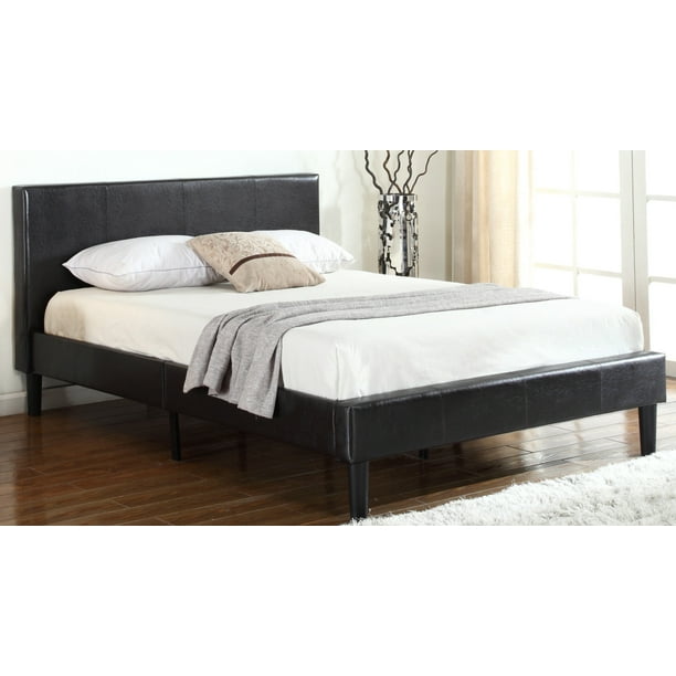 Bonded Leather Upholstered Platform Bed, Bonded Leather Bed Frame
