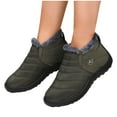 thumbnail image 5 of abtuhar Ankle Boots for Women,Women's Flat Heel Wool Warm Boot Ankle Boot Comfortable Casual Shoes Army Green, 5 of 7