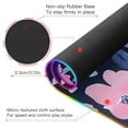 thumbnail image 4 of Blue Leaves and Pink Petals Wireless Charging RGB Gaming Mouse Pad Large Keyboard Mat Rubber Base 13 Light Modes, 4 of 6