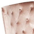 thumbnail image 3 of Impressions Vanity Raven Tufted 360 Degrees Swivel Vanity Chair with Armless Cushion Seat (Pink), 3 of 8