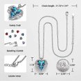 thumbnail image 2 of Angel Wing Love Heart Necklaces for Women Silver Tone Pendant Mother's Day Jewelry Gifts, 2 of 5