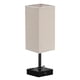 thumbnail image 2 of Lámpara de noche con puerto USB y salida, lámpara de mesa con puerto USB C + a y salida de CA para dormitorio, lámpara de de noche pequeña para Beige Yinane Lámpara de noche, 2 of 8