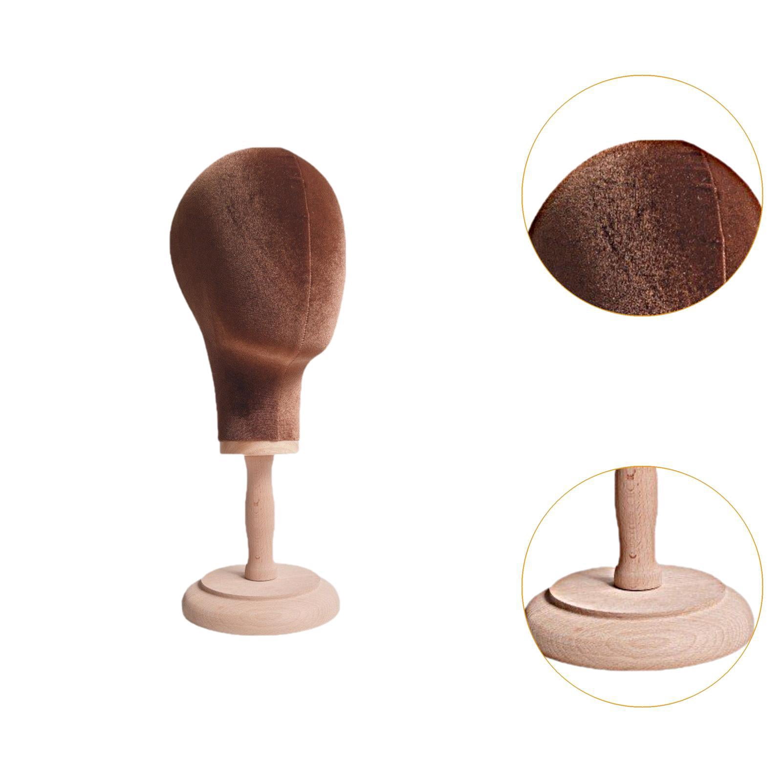 Bothyi Hairpieces Display Holder Manikin Head for Shopping Mall Styling Dry brown