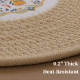 thumbnail image 4 of Placemats Set of 4, Yamaziot 12" Round Placemats Heat Resistant Braid Place Mat, Fabric Woven Washable Dining Table Mats, Mandala Floral Khaki, 4 of 7