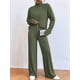 thumbnail image 4 of Conjuntos de 2 Piezas para Mujer para Otoño: Suéter de Punto de Viaje, Pantalones Anchos y Chándal para Estar en Casa. Verde XL, 4 of 7