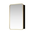thumbnail image 2 of Talayuela 20 in.W x 32 in.H Aluminum Framed Medicine Cabinet in Brushed Gold, 2 of 17